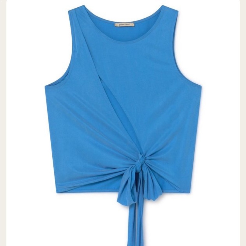 Paloma wool blue wrap shirt